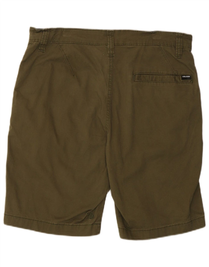 Volcom Mens Chino Shorts W32 Médio Algodão Cáqui