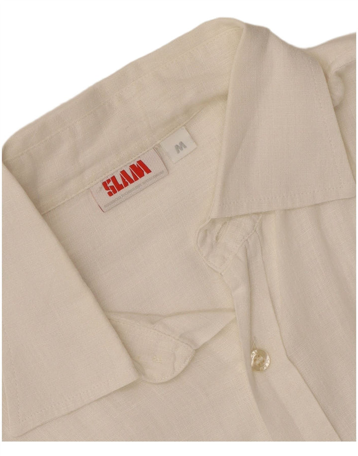 Camisa masculina Slam de manga curta branca média