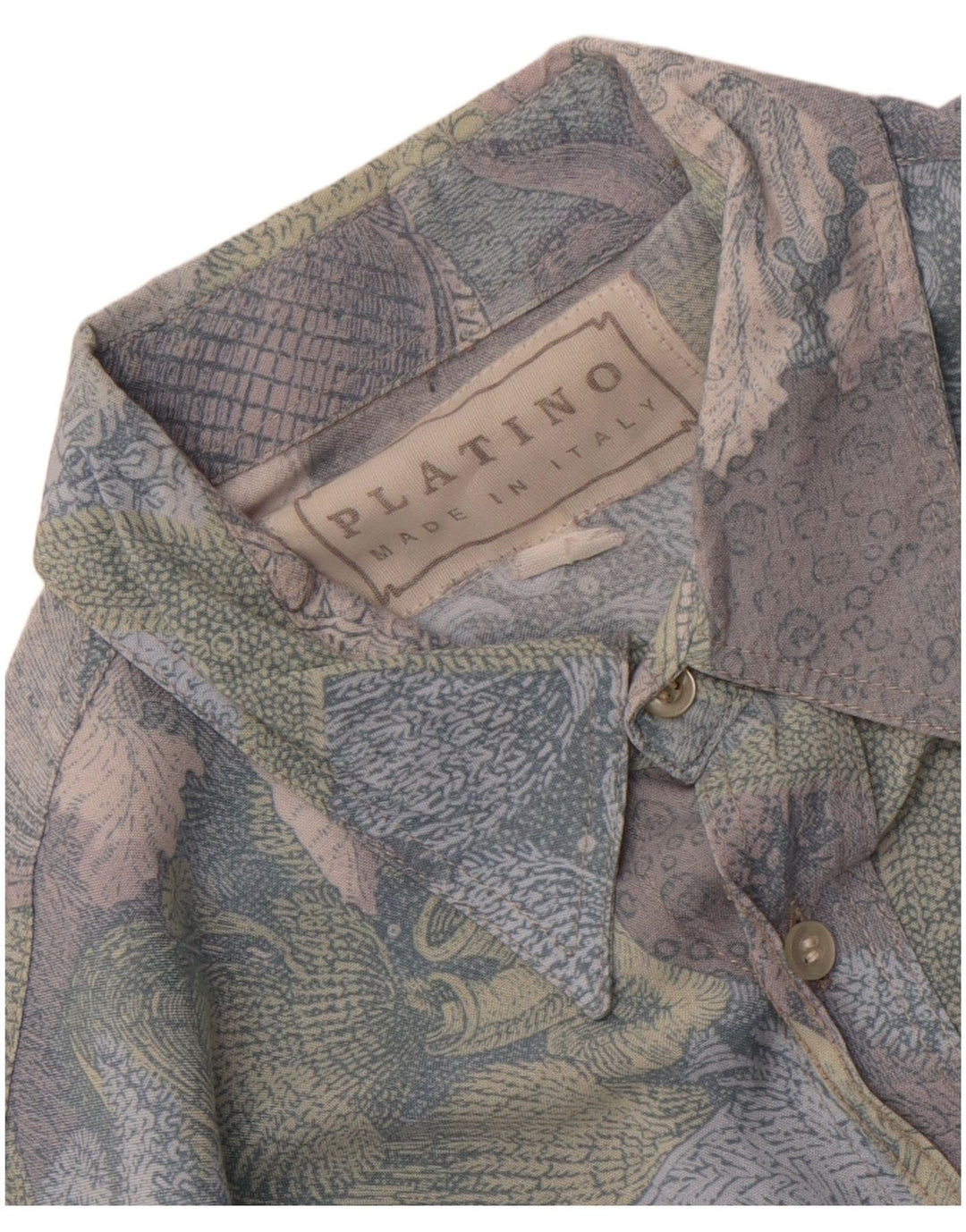 Camisa Masculina Vintage Média Floral Multicolorida