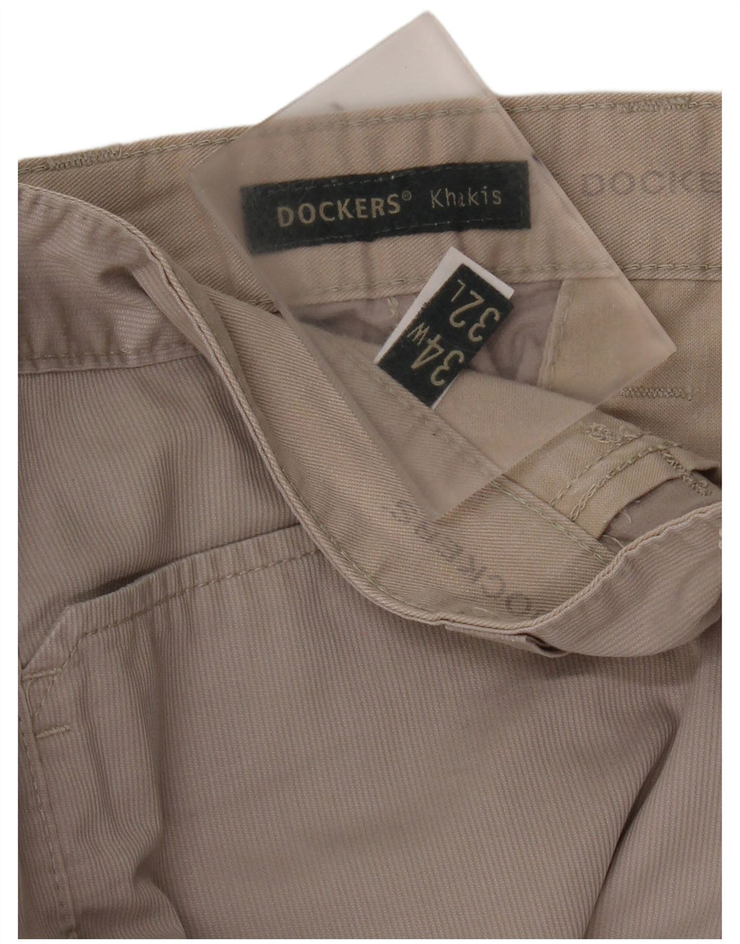 Calças masculinas Dockers Khakis Regular Fit Chino W34 L29 Algodão Cinza