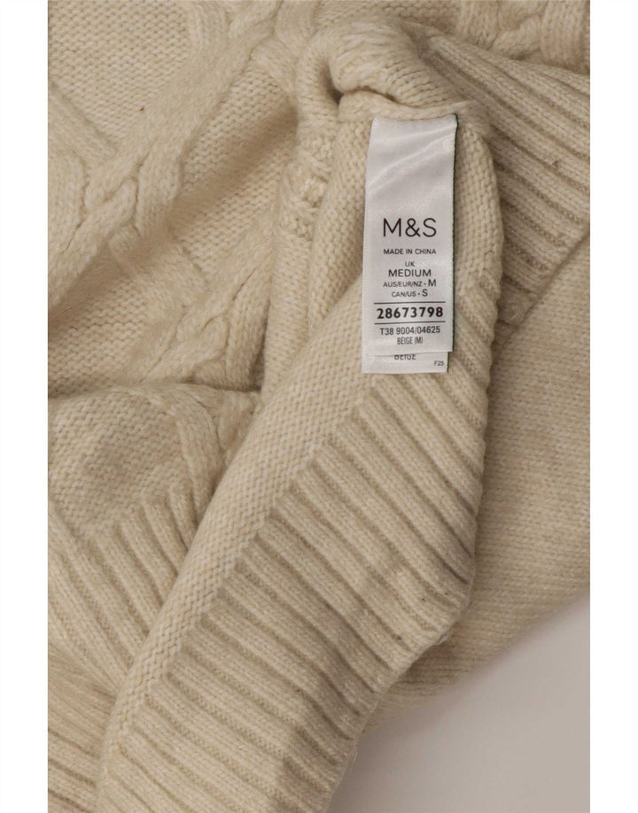 Regata feminina Marks & Spencer com colete Reino Unido 14 poliéster bege médio