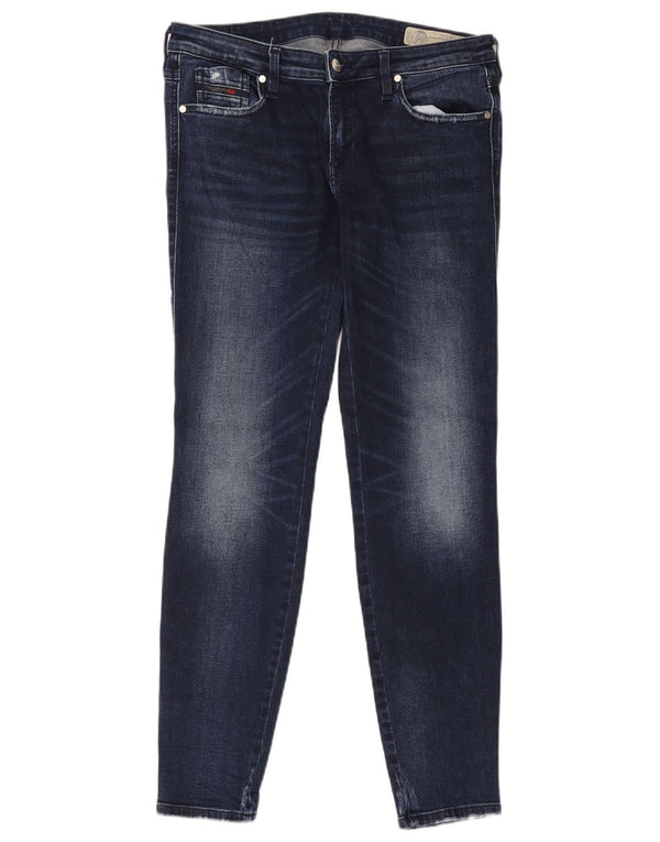 Diesel feminino Gracey cintura baixa super slim jeans skinny W31 L32 azul marinho
