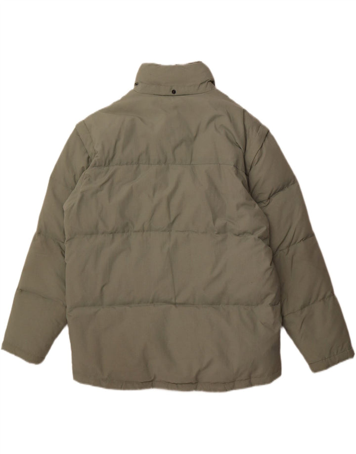 Jaqueta acolchoada masculina FILA UK 40 grande poliamida verde
