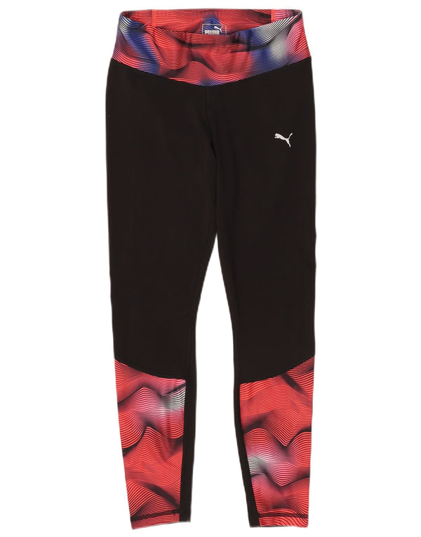 Leggings Puma Feminino Abstract Pattern UK 10 Pequeno Bloco Colorido Preto