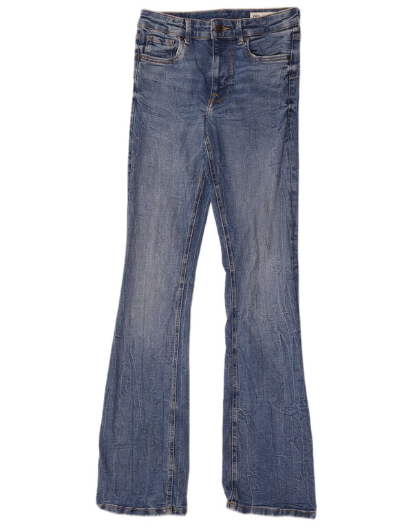 Zara Calça jeans feminina larga EU 36 XS W26 L34 Azul