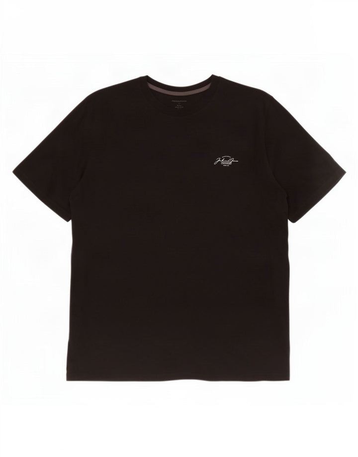 Camiseta masculina Jack & Jones Top 2XL algodão preto