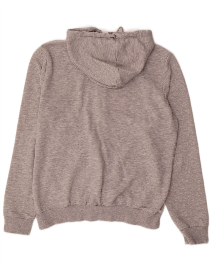 Suéter PUMA feminino com capuz e zíper UK 16 grande cinza