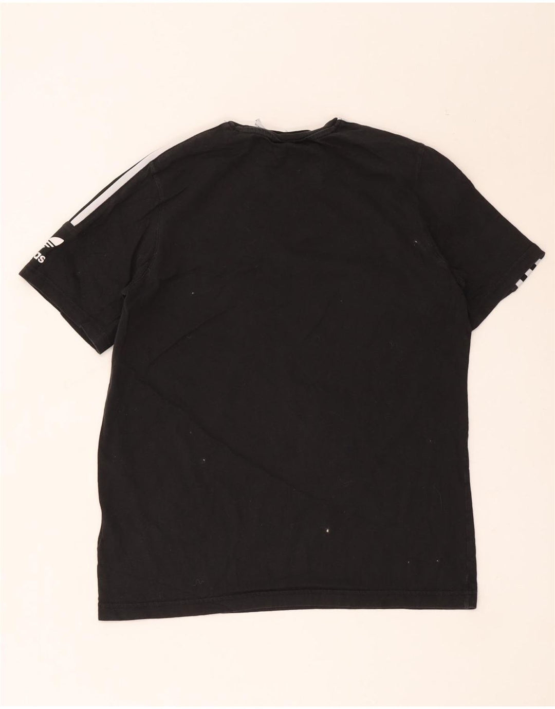 Adidas Mens Camiseta Top Médio Algodão Preto