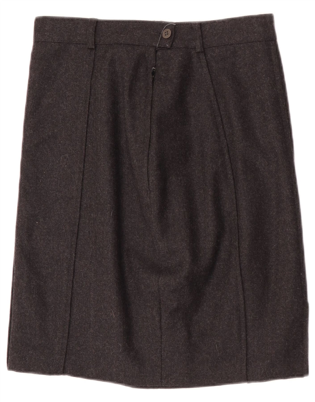 Saia reta feminina vintage W26 pequena cinza