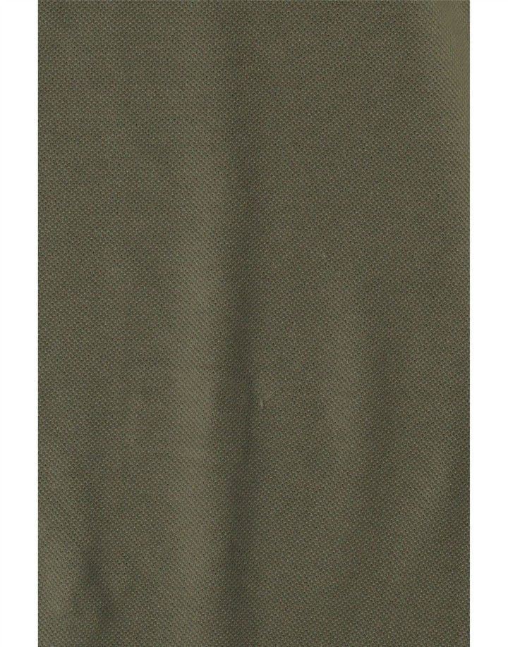 Camisa polo masculina LACOSTE Classic Fit tamanho 4 algodão cáqui médio