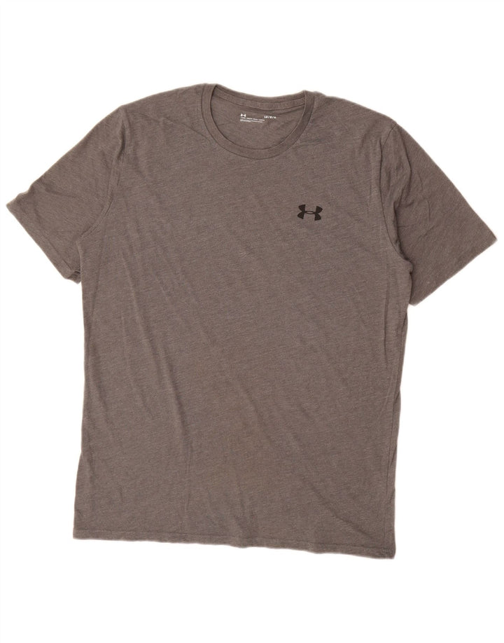 Camiseta masculina Under Armour grande cinza manchada