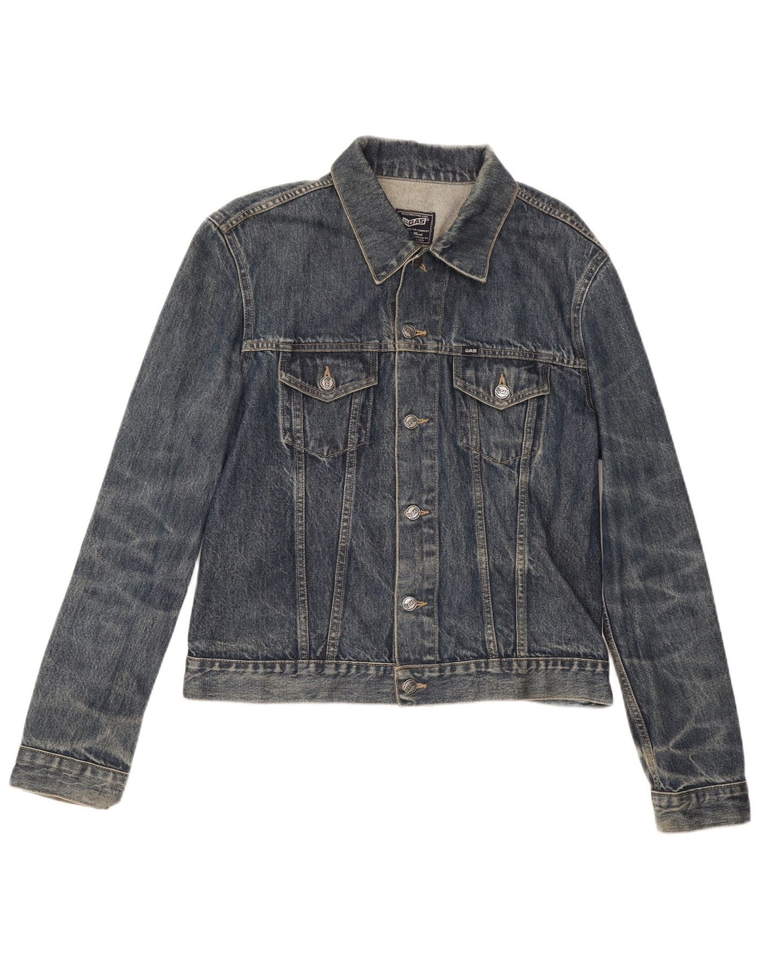 Jaqueta jeans feminina Gas UK 18 XL algodão azul
