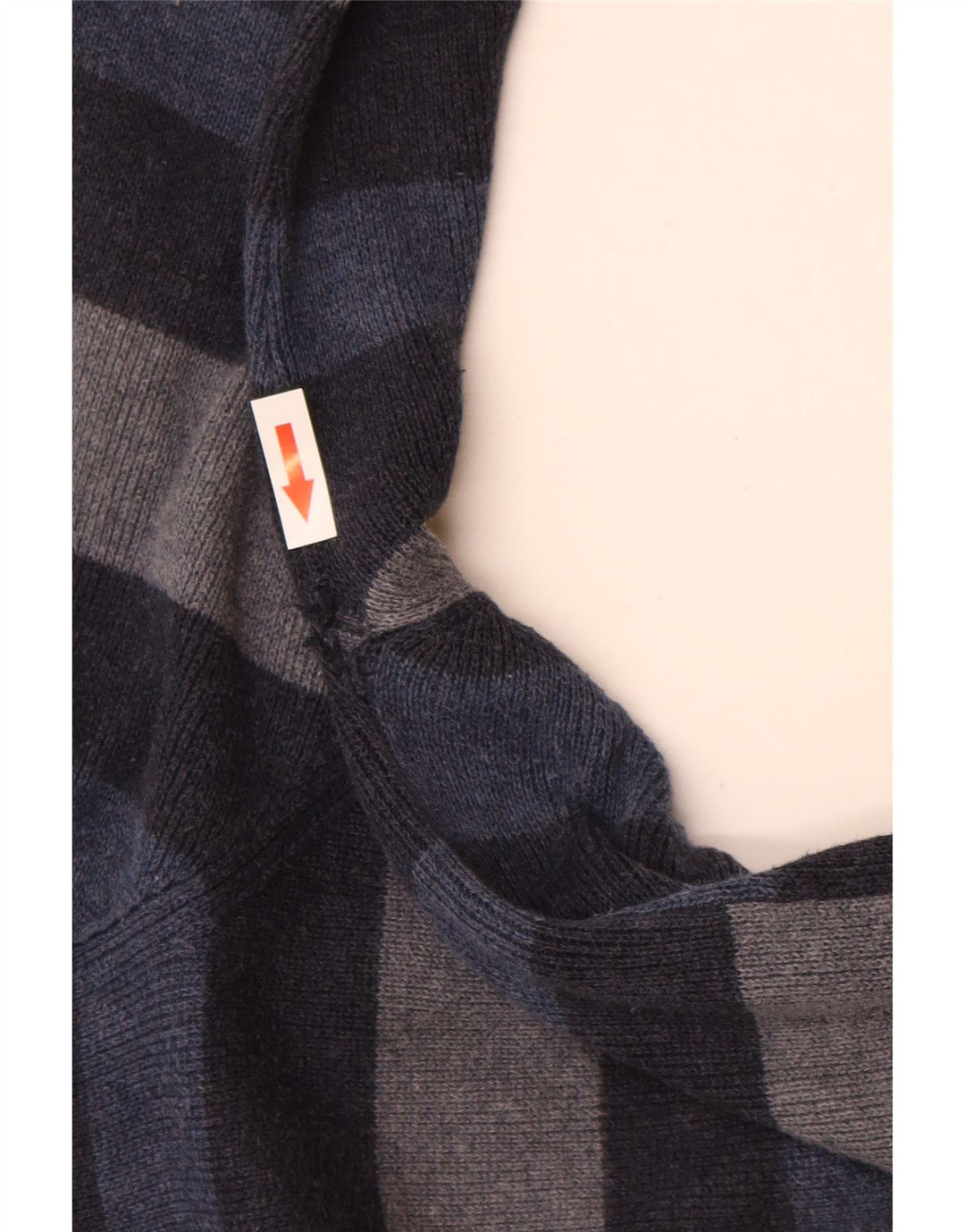 Suéter masculino Marks & Spencer com gola redonda listrado azul marinho médio