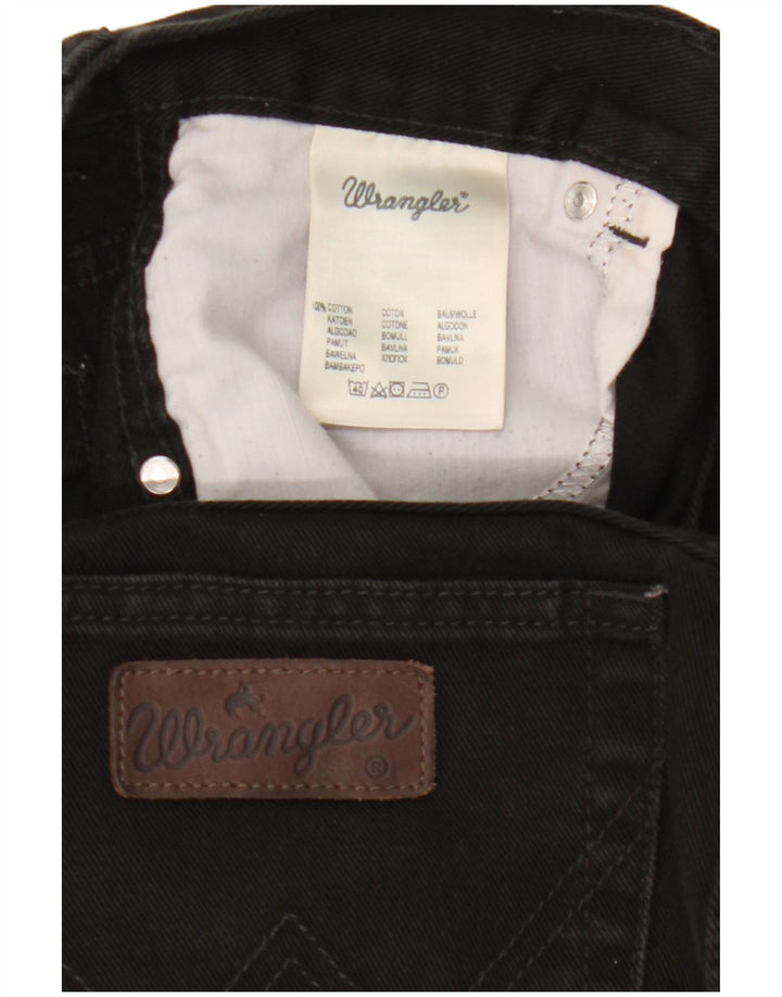 Wrangler feminino Texas Straight Jeans W36 L30 algodão preto