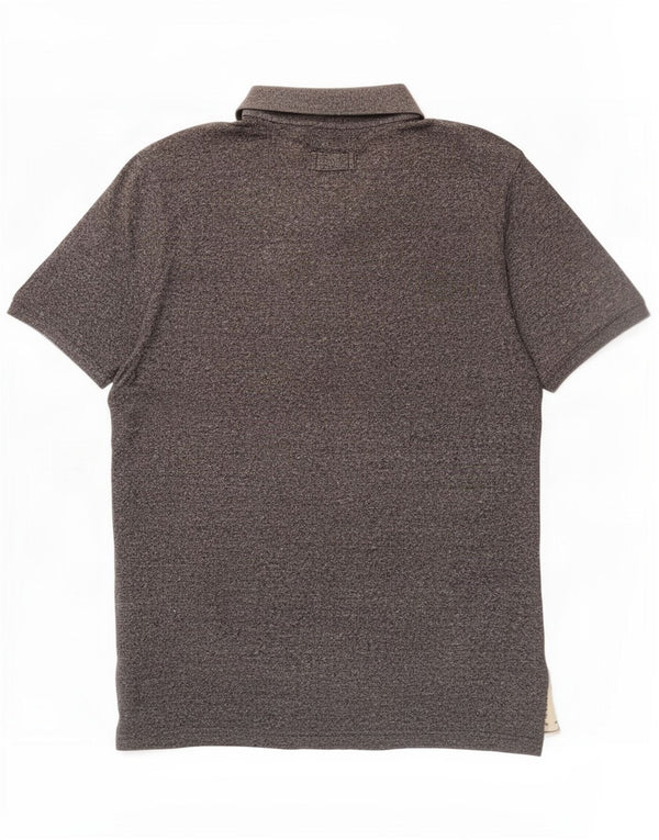 Camisa polo masculina Fat Face grande algodão manchado cinza