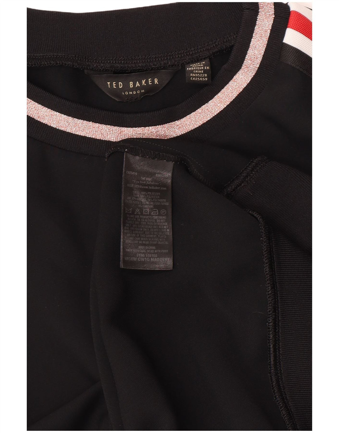 Suéter gráfico feminino Ted Baker UK 14 médio preto floral