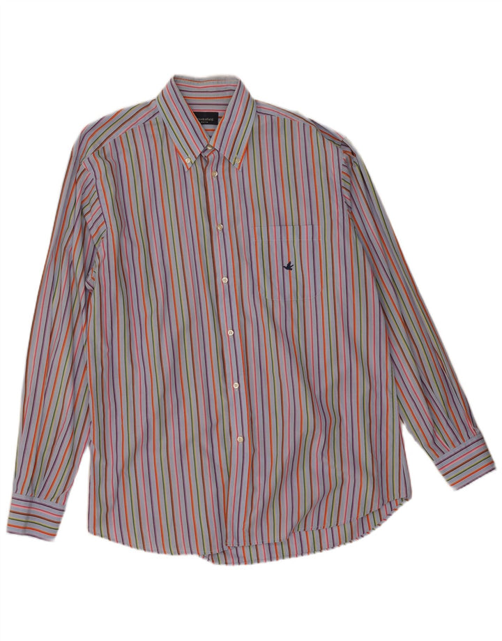 Camisa masculina Brooksfield tamanho 43 grande algodão listrado multicolorido