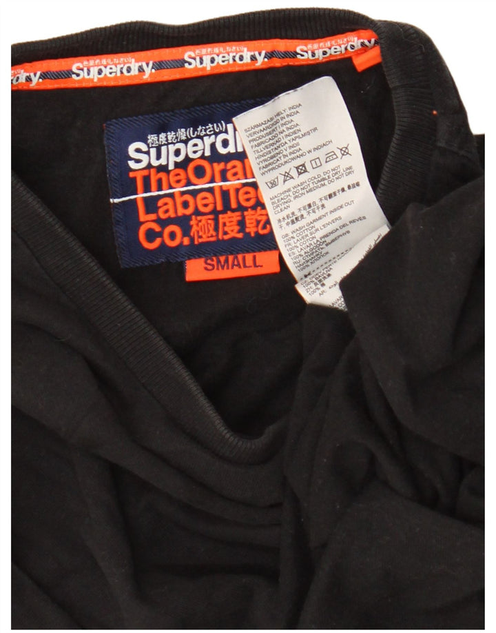 Camiseta masculina Superdry Top pequeno algodão preto