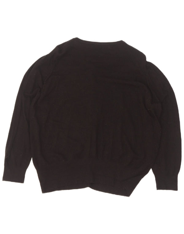 Suéter cardigã feminino Marks & Spencer UK 20 2XL viscose preta