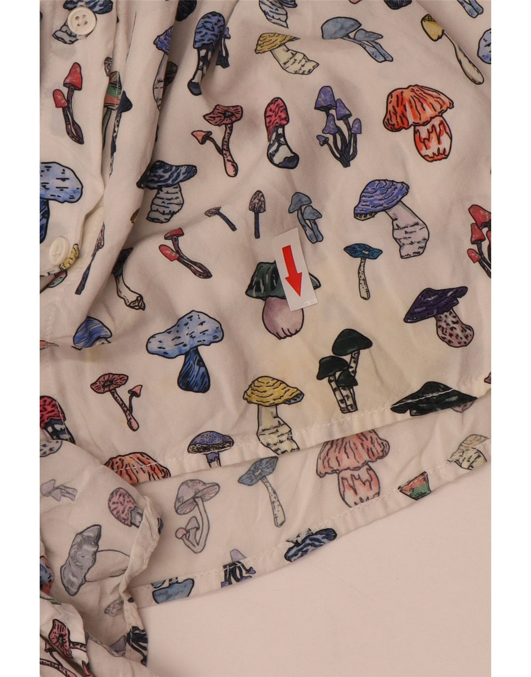 Blusa feminina com estampa abstrata francesa French Connection Reino Unido 14 grande branca