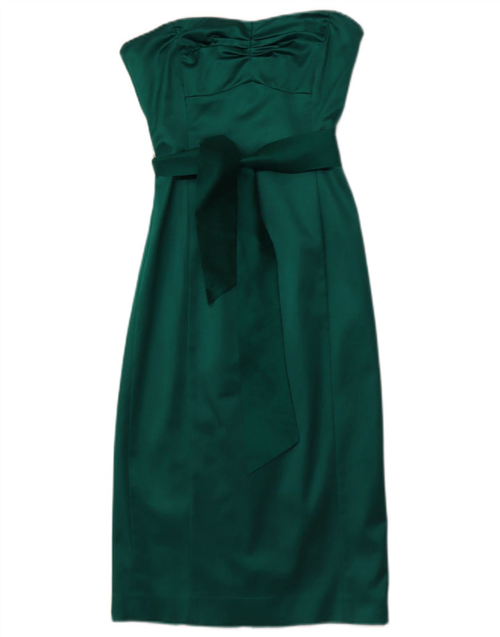 Vestido feminino COAST sem alças UK 8 pequeno acetato verde