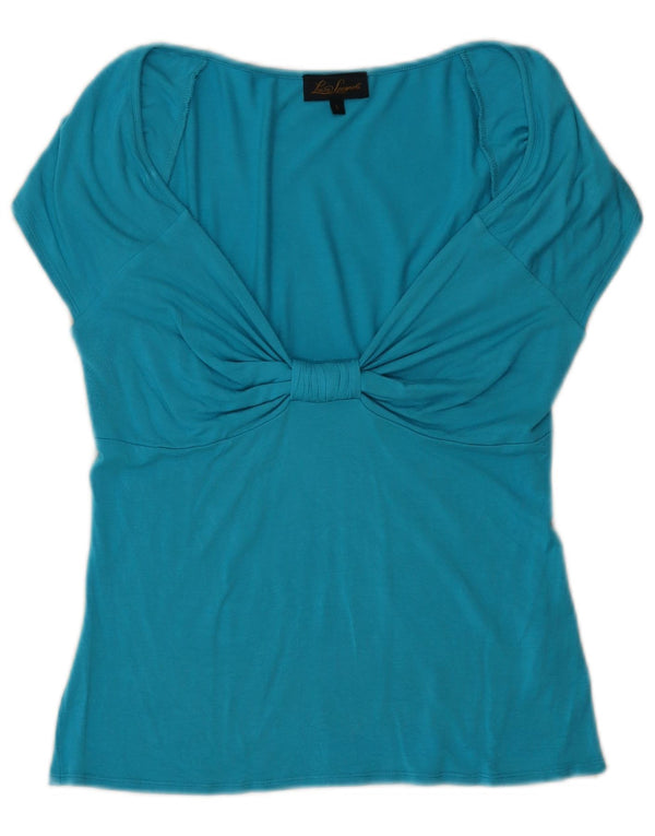 Blusa feminina Luisa Spagnoli UK 14 grande azul modal