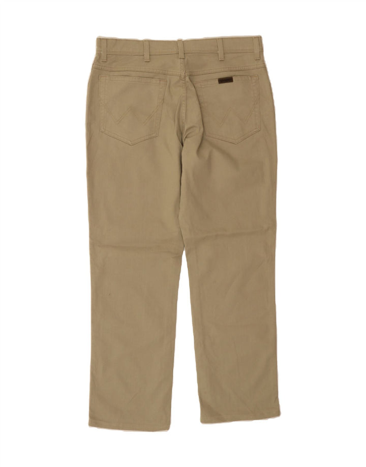 WRANGLER Mens Regular Fit Casual Trousers W36 L29 Beige Cotton Vintage Wrangler and Second-Hand Wrangler from Messina Hembry 