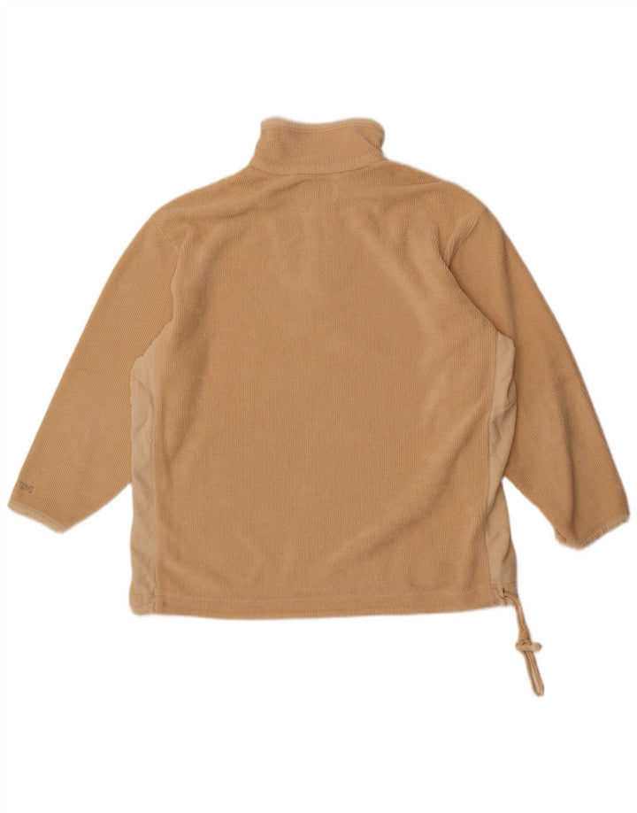 Suéter de lã masculino Mustang com zíper e gola grande poliéster bege colorblock