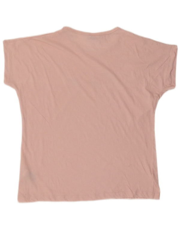 Camiseta feminina AUSTRALIAN L'ALPINA com estampa gráfica UK 18 XL algodão rosa