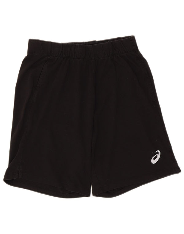 Shorts esportivos femininos ASICS UK 10 pequeno algodão preto