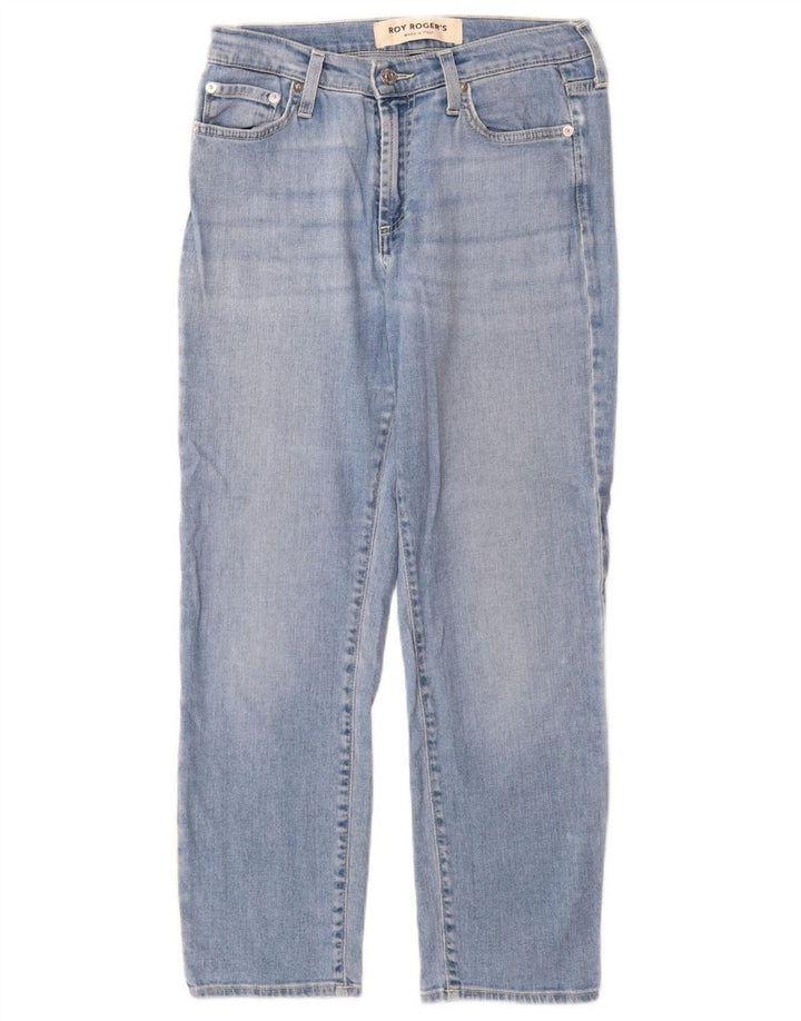 ROY ROGERS Jeans recortados femininos W29 L25 algodão azul