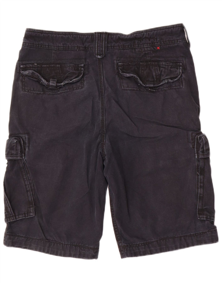 Shorts cargo masculino Fat Face W34 grande algodão preto