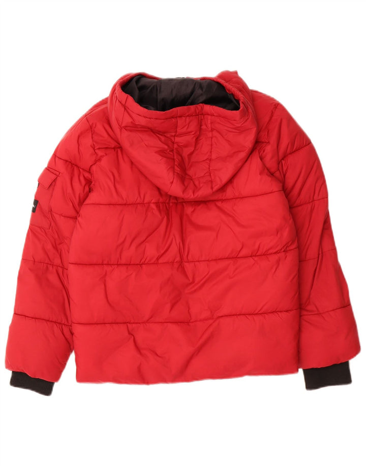 Jaqueta acolchoada com capuz Animal Boys 7-8 anos nylon vermelho
