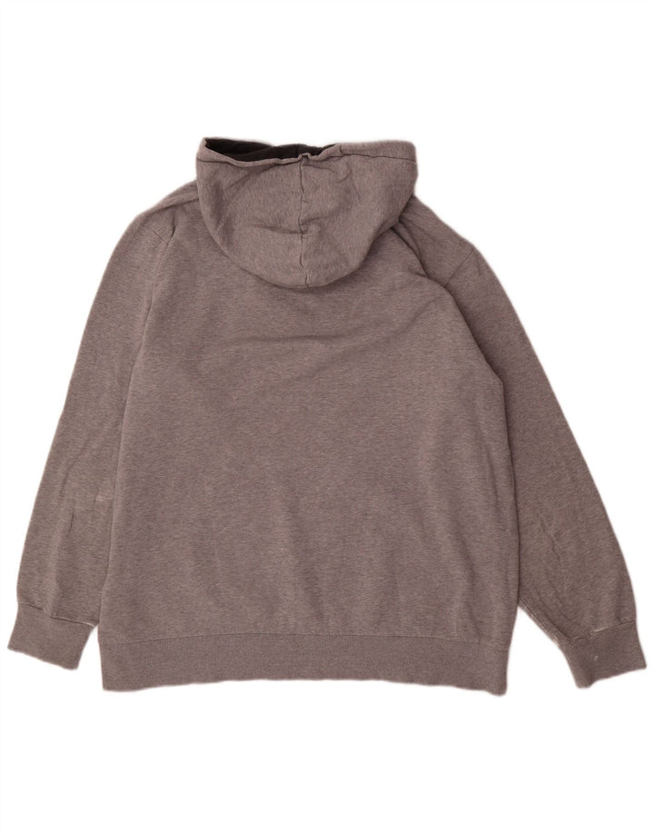 Reebok Mens Graphic Hoodie Jumper Grande Algodão Cinza