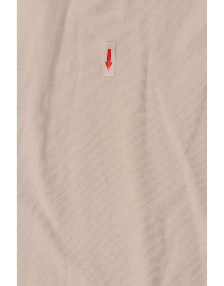 Camisa polo masculina Fila de manga comprida grande algodão branco