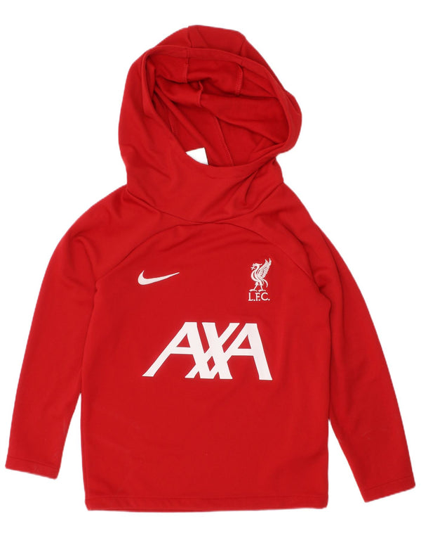 NIKE Boys Liverpool Graphic Hoodie Jumper 5-6 Years Medium  Red Polyester