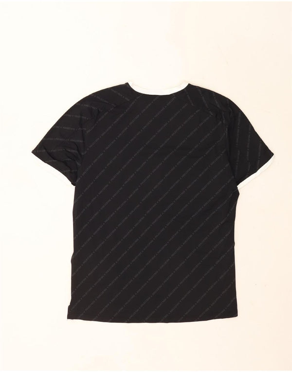 Camiseta gráfica masculina Under Armour Top grande preto listrado de nylon esportivo