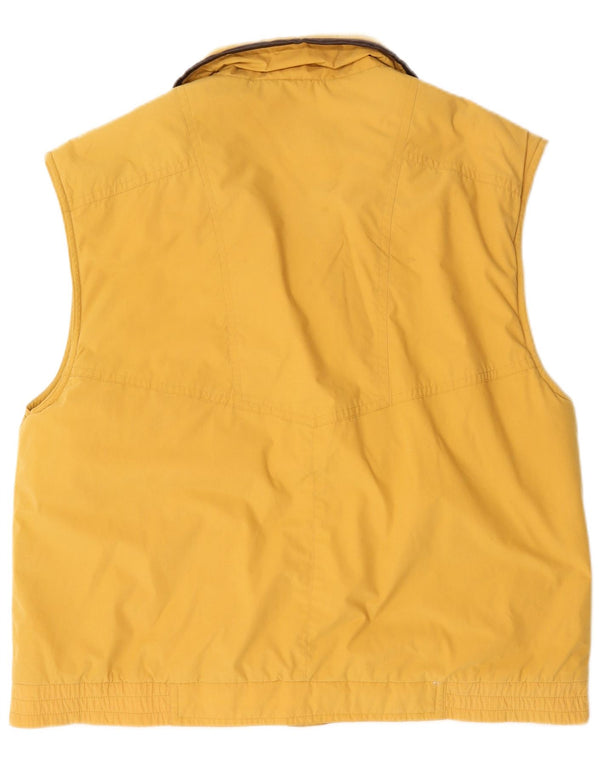 Colete utilitário masculino vintage UK 42 XL poliéster amarelo