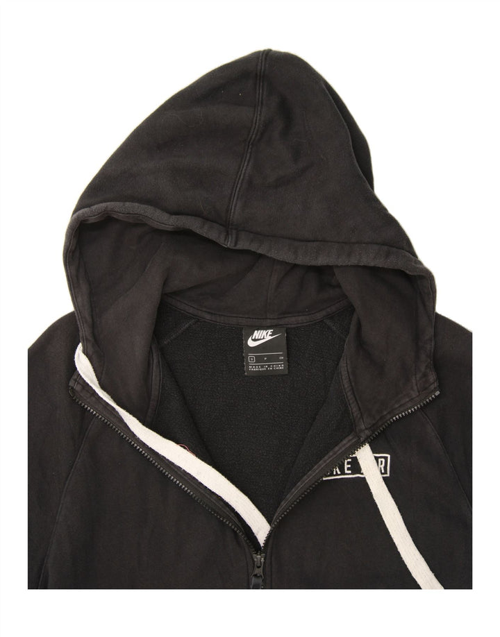 NIKE Mens Zip Hoodie Sweater Small Black Colourblock Cotton Vintage Nike and Second-Hand Nike from Messina Hembry 