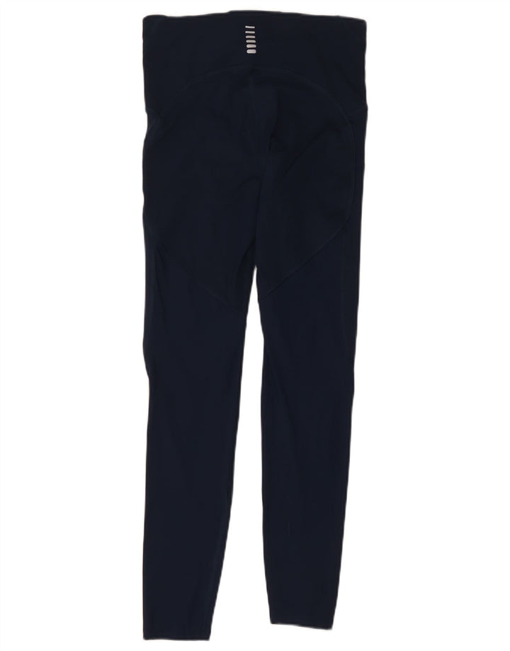Leggings gráficas femininas Under Armour UK 12 poliéster azul marinho médio