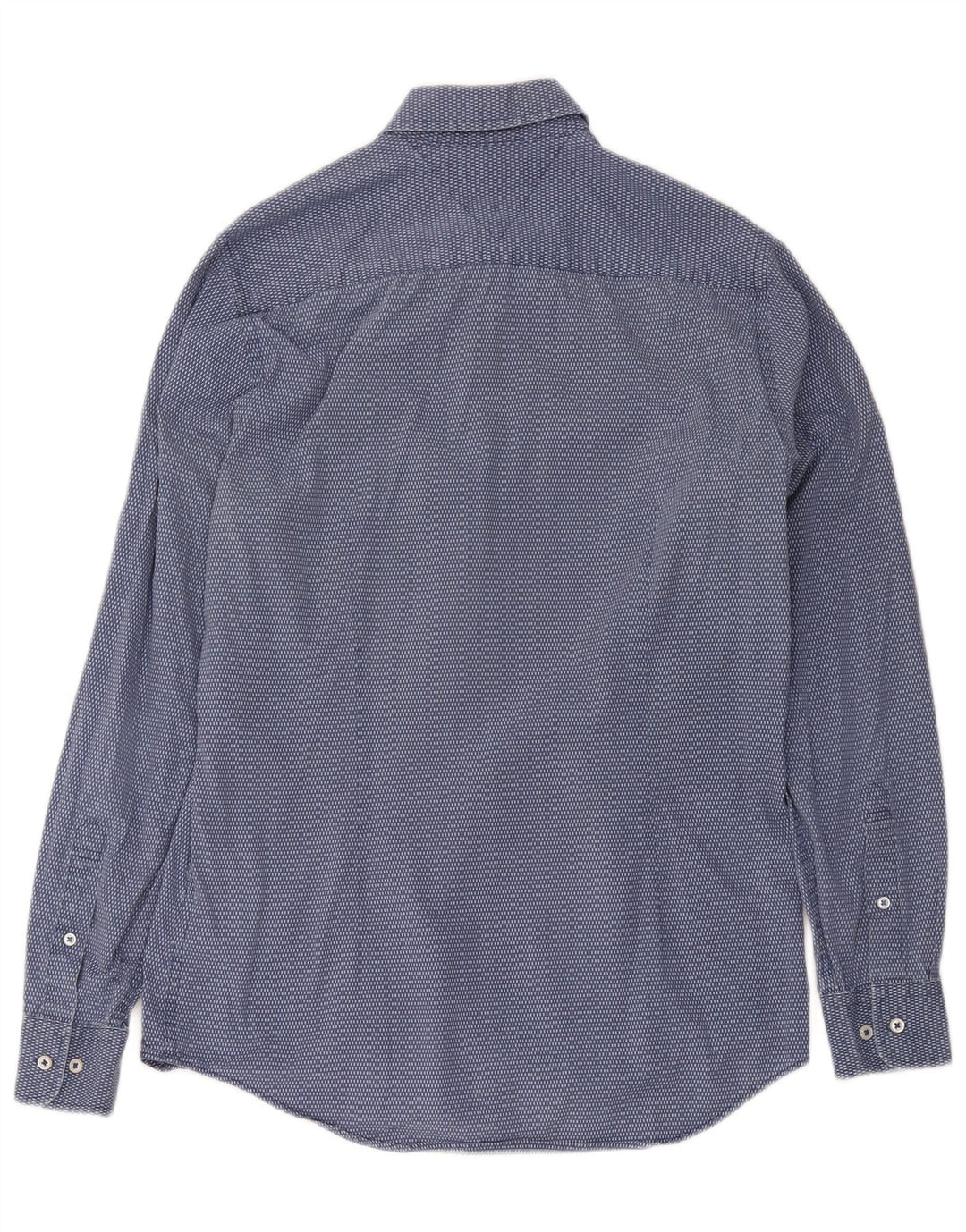 Camisa masculina Tommy Hilfiger Slim Fit algodão manchado azul médio