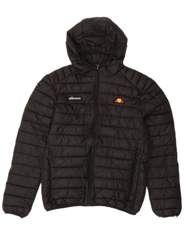 Jaqueta masculina acolchoada com capuz ELLESSE UK 40 grande poliéster preto