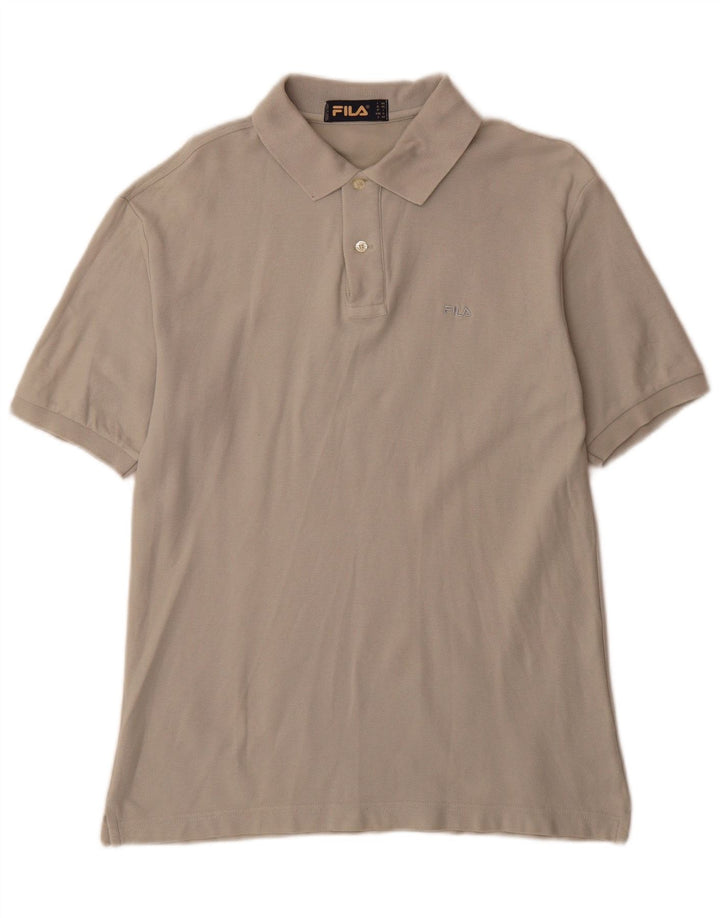 Camisa polo masculina Fila IT 46 pequena cinza