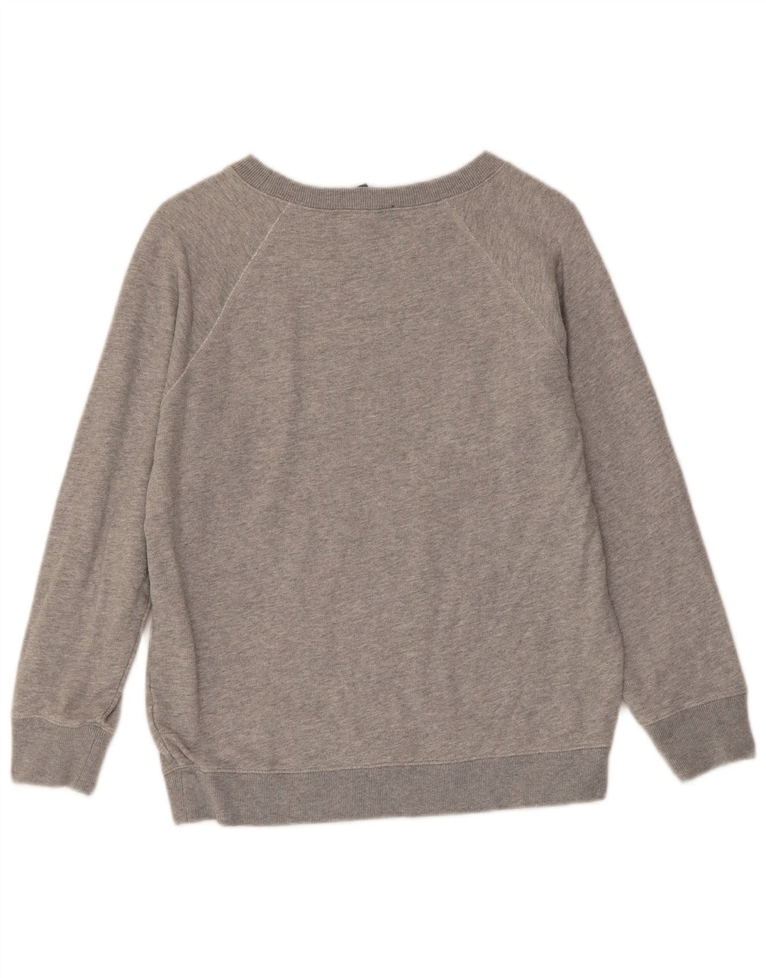 Suéter gráfico feminino J. CREW Reino Unido 10 pequeno algodão cinza
