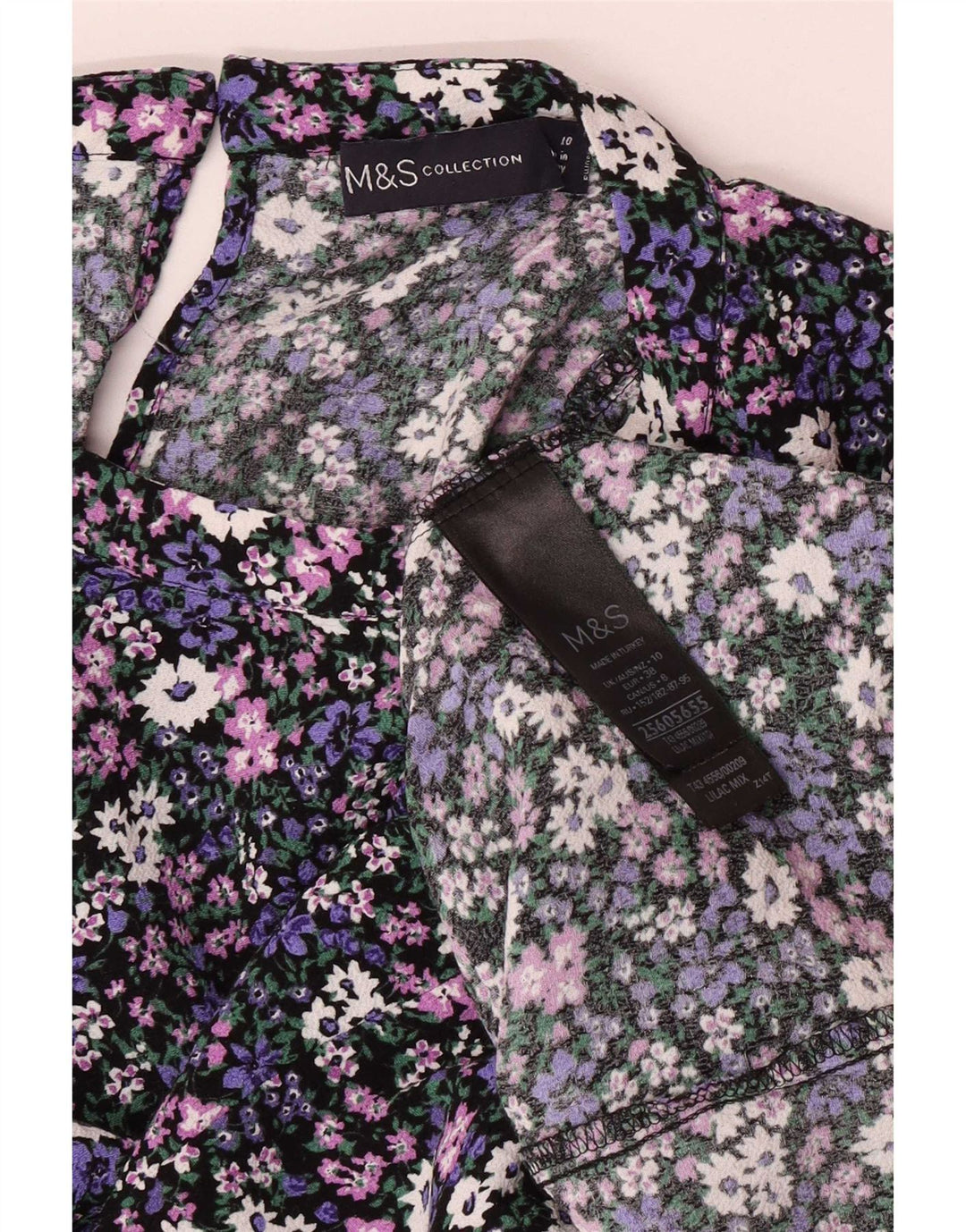 Blusa feminina Marks & Spencer UK 10 pequena floral multicolorida