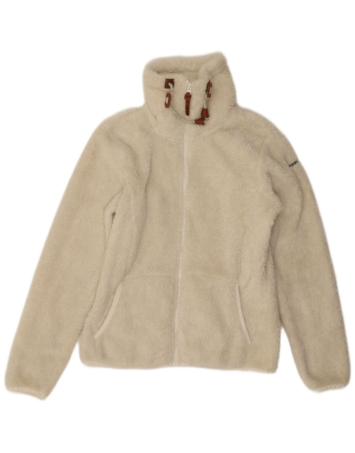 Jaqueta de lã feminina Icepeak UK 16 grande poliéster branco