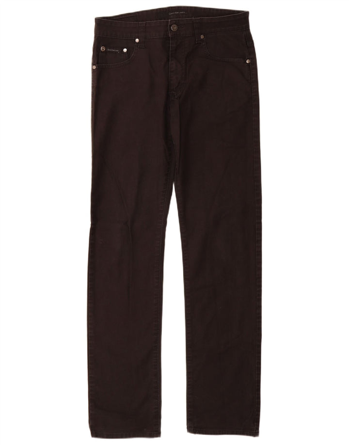 Calça jeans reta masculina Calvin Klein W30 L34 algodão preto