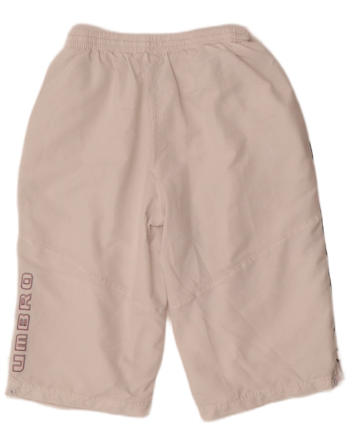 Umbro Mens Graphic Natação Shorts Médio Poliéster Branco