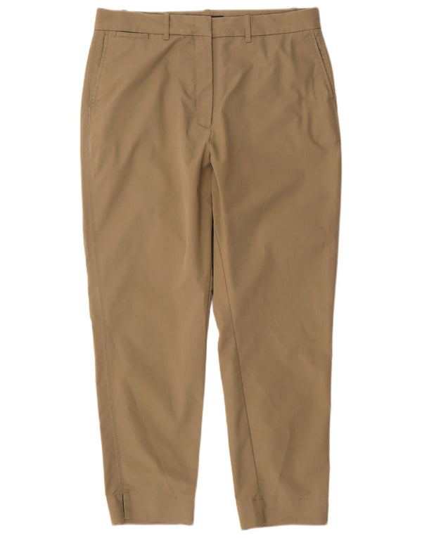 Calça Chino Feminina Marks & Spencer Slim Reino Unido 16 Grande W32 L28 Algodão Cáqui