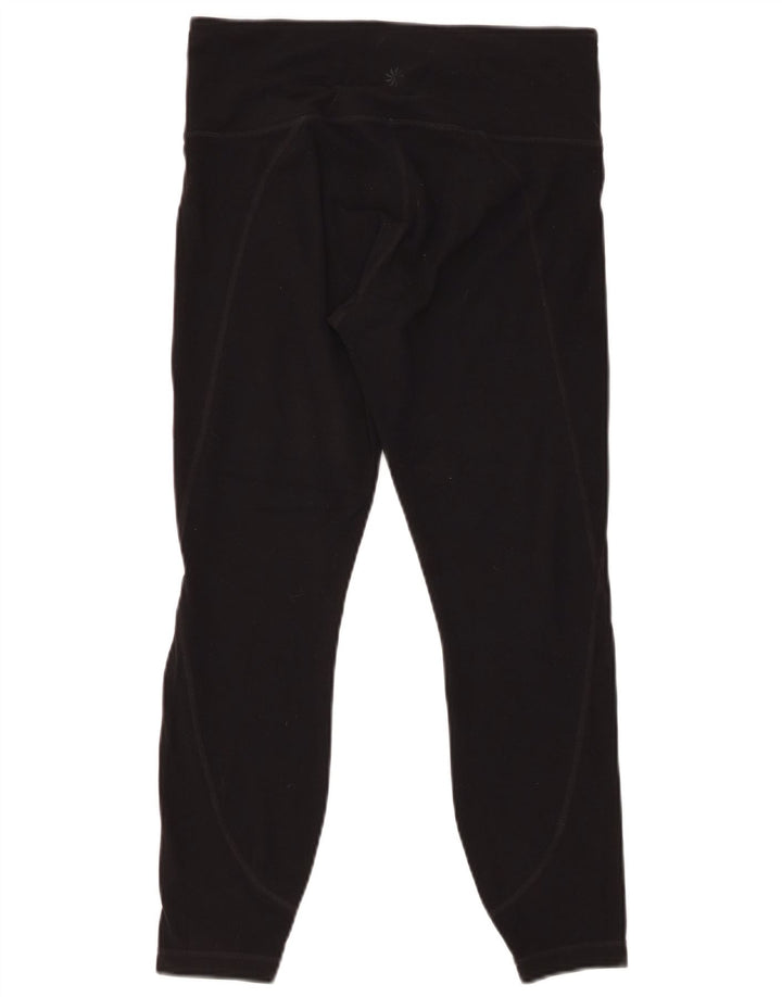 Leggings femininos ATHLETA UK 12 médio preto nylon